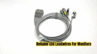 GE  Ref:412681-003  Multi-Link ECG Leadwire Group Set ,5 -Lead ,Grabber ,IEC 74 CM /29 IN