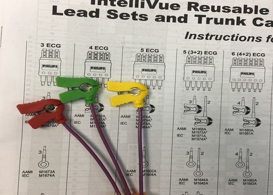 M1626A Interllivue Reusable ECG Lead Set Cables For Hospitals Clinics