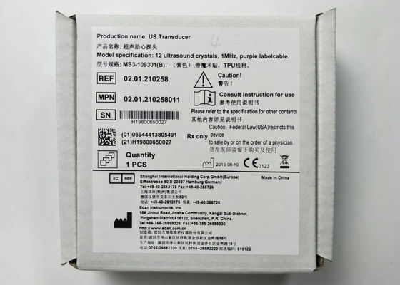 US Transducer Fetal Ultrasound Probe 4 Needle Waterproof IPX8 MS3-109301