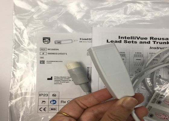 M1669A Interllivue Reusable 3 Lead ECG Cable aAMI/IEC 2.7M TPU Material