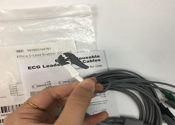 PHLIP Efficia Reusable 5 Lead ECG Cable IEC Limb For Adults