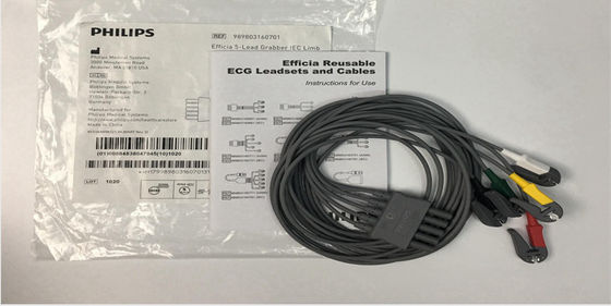 PHLIP Efficia Reusable 5 Lead ECG Cable IEC Limb For Adults