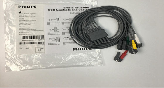 PHLIP Efficia Reusable 5 Lead ECG Cable IEC Limb For Adults