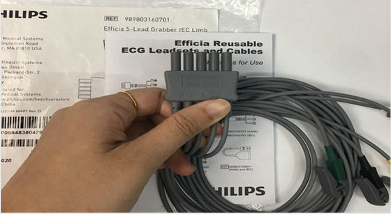 PHLIP Efficia Reusable 5 Lead ECG Cable IEC Limb For Adults