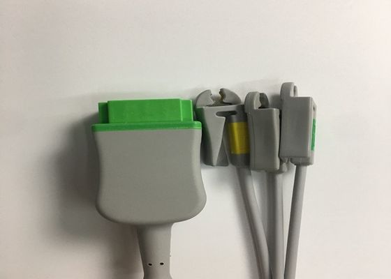 3 Lead ECG Trunk Cable 2106309-002 With Intergrated Grabber Leadwire 12FT