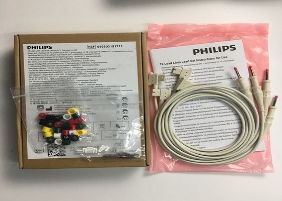 1M 12 Lead ECG Limb Leads 989803151711 For PHLIP TC30 TC50 TC70 Patient Monitor