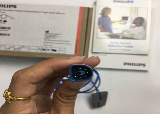 M1192A Resuable Small Finger SpO2 Sensor for Pediatric Adult D Shape 8 Pins 1.5M