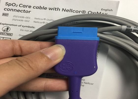 SpO2 Interface Medical Equipment Spare Parts Cable 3M 10ft 2021406-001