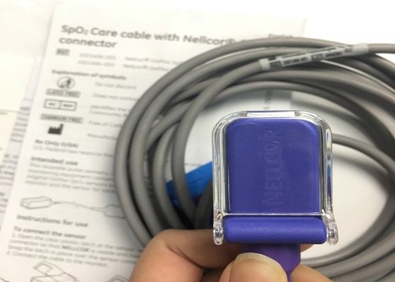 SpO2 Interface Medical Equipment Spare Parts Cable 3M 10ft 2021406-001