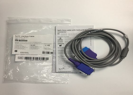 SpO2 Interface Medical Equipment Spare Parts Cable 3M 10ft 2021406-001