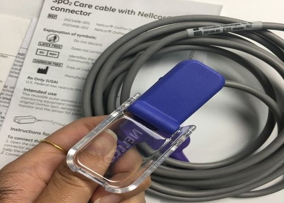 SpO2 Interface Medical Equipment Spare Parts Cable 3M 10ft 2021406-001