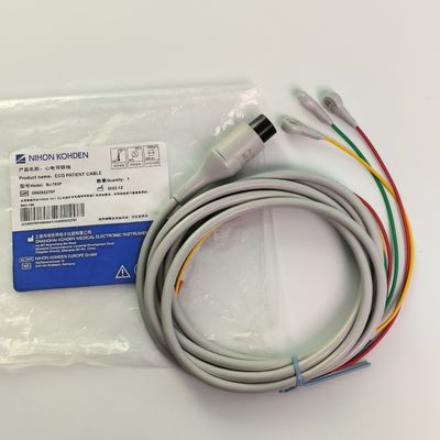 BJ-753P NIHON KOHDEN Heart Conductivity Wire Black Round Head 6 Pin Three Lead European Standard Button