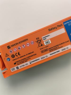 Nihon Kohden AED Defibrillator Battery Orange AED-2100aed-2150aed-215aed-2152 Nkpb-28271k X217A