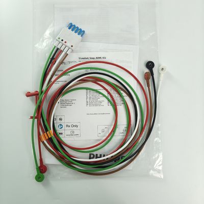 989803144991 Patient Monitor Accessories PHILIP CBL 5 Leadset Snap AAMI ICU REF M1644A