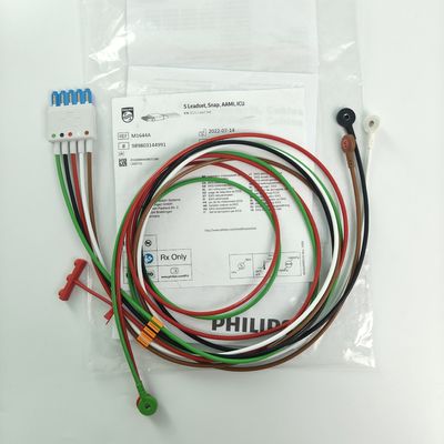 PHILIP Patient Monitor Medical Device Consumables CBL 5 Leadset Snap  AAMI  ICU REF M1644A 989803144991