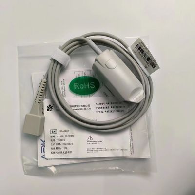 Original Split Adult Finger Clip Blood Oxygen Probe Encrypted 9 Pin DB9 Trapezoidal PN 15-100-0013