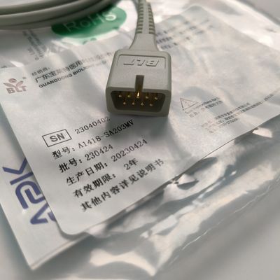 Original Split Adult Finger Clip Blood Oxygen Probe Encrypted 9 Pin DB9 Trapezoidal PN 15-100-0013