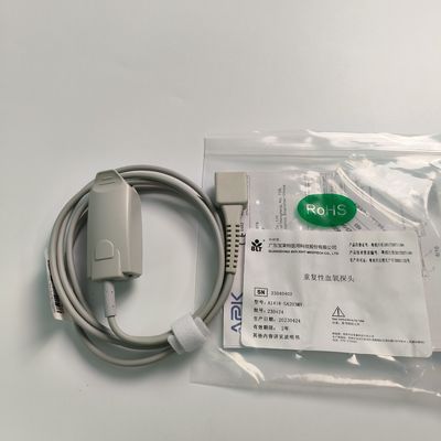 Original Split Adult Finger Clip Blood Oxygen Probe Encrypted 9 Pin DB9 Trapezoidal PN 15-100-0013