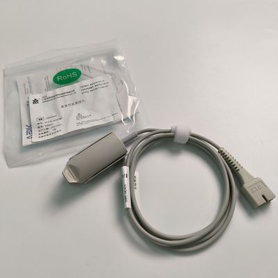 Original Split Adult Finger Clip Blood Oxygen Probe Encrypted 9 Pin DB9 Trapezoidal PN 15-100-0013