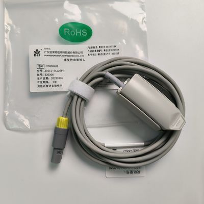 Integrated Adult Finger Clip Blood Oxygen Probe With 5 Needles Yellow Lemo Connector PN 15-100-0010