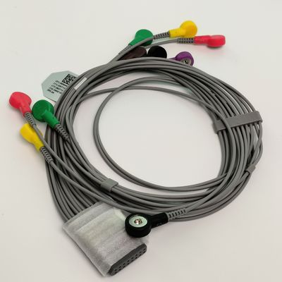 Original Dynamic Holter ECG Lead Wire 12 Lead Button Type REF EL10NISH01 IPN 01.57.471450