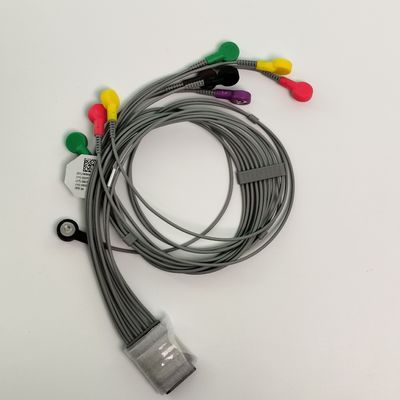 Original Dynamic Holter ECG Lead Wire 12 Lead Button Type REF EL10NISH01 IPN 01.57.471450