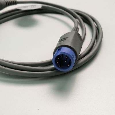 REF SHEC3 Blood Oxygen Extension Cable 2M Blue Round Head Single Slot 7 Pin L 2.0 Meters