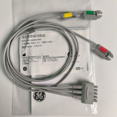 CareFusion GE Original Multi-Link ECG Lead wire 3-Lead Grabber IEC 74cm / 29in. REF: 412682-003