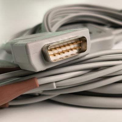 Electrocardiogram Machine Integrated 12 Lead Wire 15 Pin Banana Head 4.0 Chest Guide 3.2M