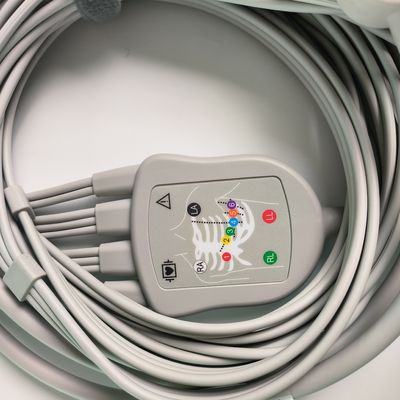 Electrocardiogram Machine Integrated 12 Lead Wire 15 Pin Banana Head 4.0 Chest Guide 3.2M