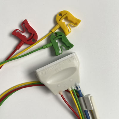 Three Guide European Standard Clamp With Blood Oxygen Connector ECG 3-Lead Grabber REF:989803171911