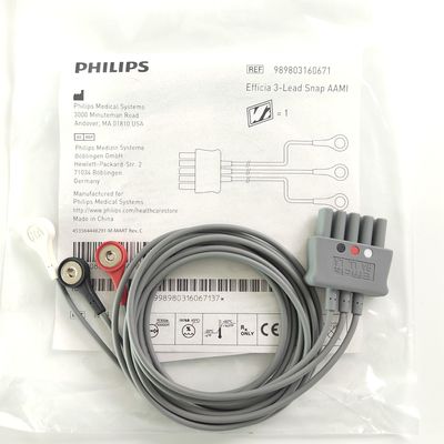 PHILIP  Original CBL 3 Leadset, Snap, AAMI, ICU REF:989803160671