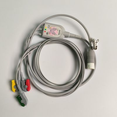 PHILIP Original 3 Lead IEC Leadset.  Red, Green, Yellow，2.6 M Machine End Round 12 Needles PN:989803143171