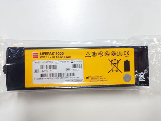 REF:1141-000156 Medical Equipment Batteries Medtronic LIFEPAK 1000 Defibrillator Battery 12V 4.5Ah 54Wh