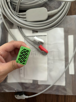 GE Leadwire And Trunk Cable  REF: 5831398 ECG 3 LEAD CABLE UNDETACHABLE GRABBER AHA 4.7M 15FT