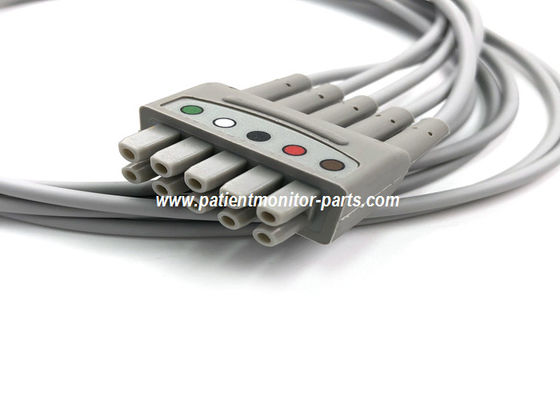Multi-Link ECG Leadwire Grouped Set ，5 Lead Grabber AHA 74CM /29IN PN 412681-001