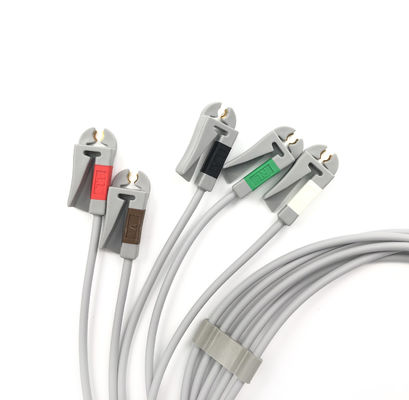 GE  Ref:412681-001  Multi-Link ECG Leadwire Group Set ,5 -Lead ,Grabber ,AHA 74 CM /29 IN