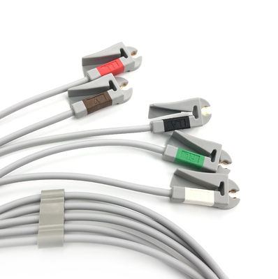 GE  Ref:412681-001  Multi-Link ECG Leadwire Group Set ,5 -Lead ,Grabber ,AHA 74 CM /29 IN