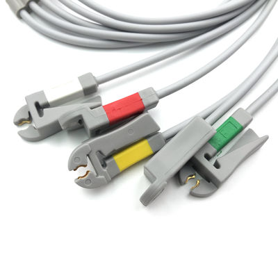 GE  Ref:412681-003  Multi-Link ECG Leadwire Group Set ,5 -Lead ,Grabber ,IEC 74 CM /29 IN