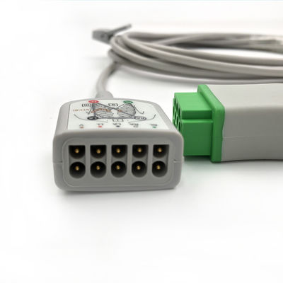 GE  Ref:2017003-001  Multi-Link ECG Care Cable ,3/5 -Lead ,AHA 3.6M /12FT