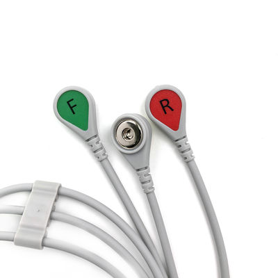 GE REF:2106385-003  ECG Leadwire Set ,3-lead ,Snap ,IEC ,74CM/29IN