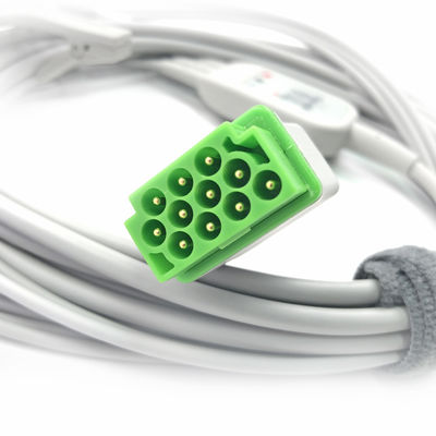 5831398 Leadwire And Trunk Cable ECG 3 Lead Cable Undetachable ,Grabber ,AHA ,4.7M/15 FT