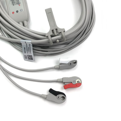 5831398 Leadwire And Trunk Cable ECG 3 Lead Cable Undetachable ,Grabber ,AHA ,4.7M/15 FT
