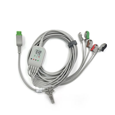 5831400 Leadwire And Trunk Cable ECG 5 Lead Cable Undetachable ,Grabber ,AHA ,4.7M/15 FT