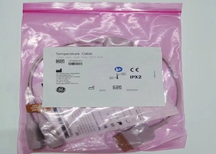 GE Temperature Cable Assy Dual Temp 0.5m  400 series only  REF: 2016998-001