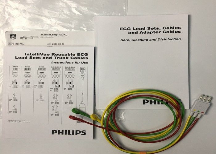 M1674A ECG Lead Set Cable 3 Lead IEC ICU 1M For Medical Equipment