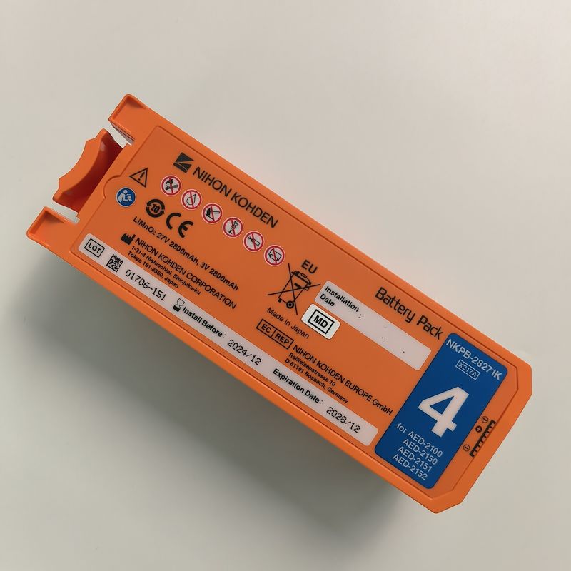 Nihon Kohden AED Defibrillator Battery Orange AED-2100aed-2150aed-215aed-2152 Nkpb-28271k X217A