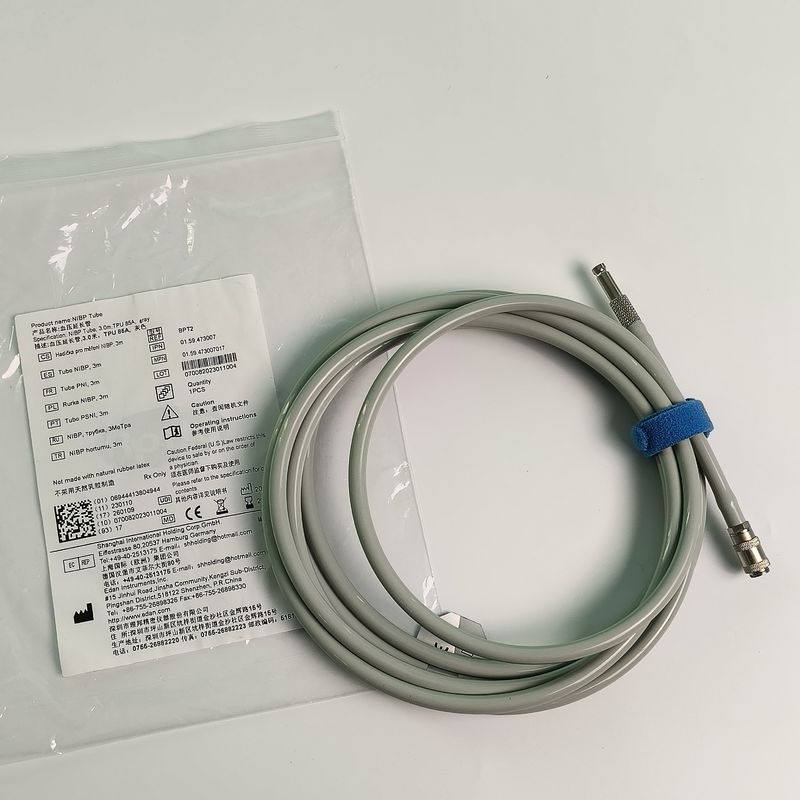 Original Long Straight Head Blood Pressure Extension Tube 3 Meters TPU 85A Gray REF BPT2 IPN  01.59.473007
