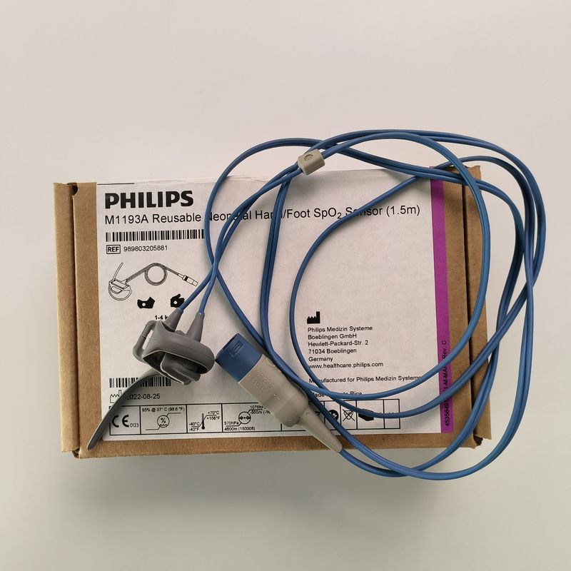 PHILIP Original M1193A Reusable Neonatal Hand / Foot SpO2 Sensor (1.5M) REF: 989803103241