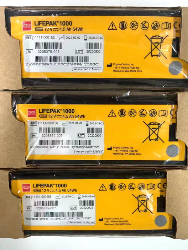 REF:1141-000156 Medical Equipment Batteries Medtronic LIFEPAK 1000 Defibrillator Battery 12V 4.5Ah 54Wh